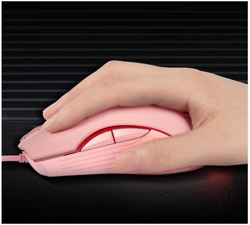 CORN Gaming Wired USB Mouse, 2400DPI 4 Adjustable Levels, Ergonomic Slient Mouse for PC/Desktop/Laptop - Pink Cat - Image 5
